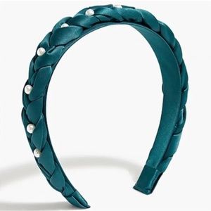 J.Crew Satin Pearl Knotted Headband- NWOT